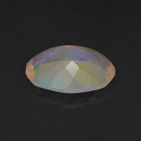 Ópalo multicolor natural de 1,27 ct, corte óvalo, translúcido