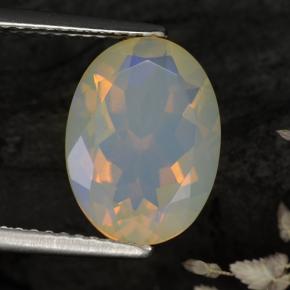 Ópalo multicolor natural de 2,25 ct, corte óvalo, transparente