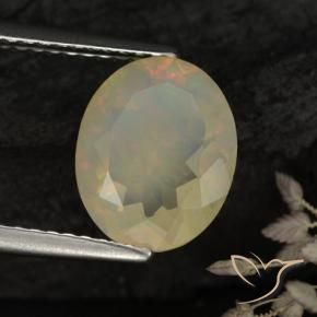 Ópalo Multicolor natural de 1.59 ct, Ovalada, Transparente