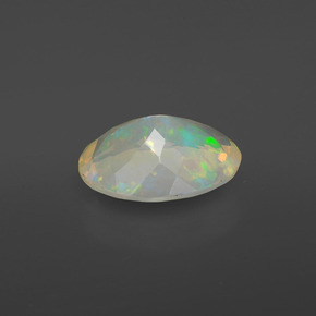 Ópalo multicolor natural de 1,48 ct, corte óvalo, transparente