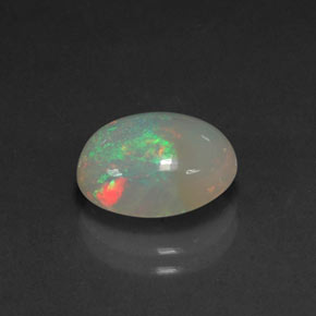 Ópalo multicolor natural de 2,72 ct, corte óvalo, transparente
