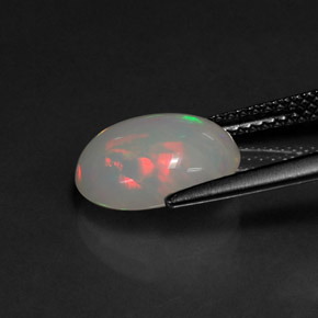 Ópalo multicolor natural de 2,24 ct, corte óvalo, translúcido