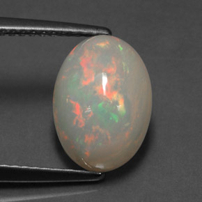 Ópalo multicolor natural de 2,54 ct, corte óvalo, translúcido