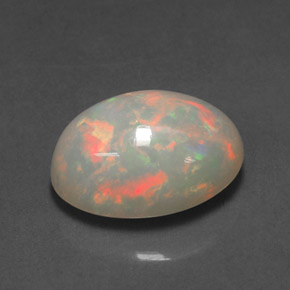 Ópalo multicolor natural de 2,54 ct, corte óvalo, translúcido