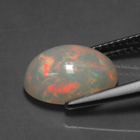 Ópalo multicolor natural de 2,54 ct, corte óvalo, translúcido
