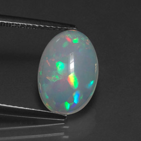 Ópalo multicolor natural de 2,12 ct, transparente, transparente / translúcido