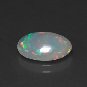 Ópalo multicolor natural de 2,12 ct, transparente, transparente / translúcido