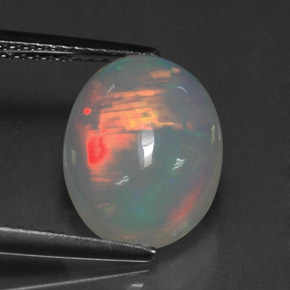 Ópalo multicolor natural de 3,04 ct, transparente, transparente / translúcido