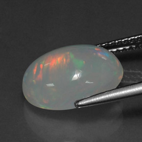 Ópalo multicolor natural de 3,04 ct, transparente, transparente / translúcido