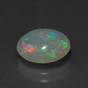 Ópalo multicolor natural de 1,88 ct, transparente, transparente / translúcido