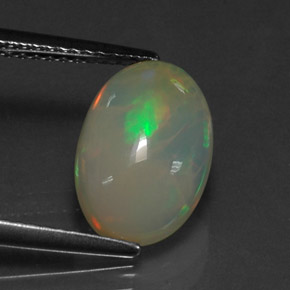 Ópalo multicolor natural de 2,25 ct, transparente, transparente / translúcido
