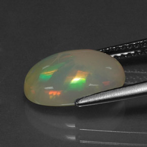 Ópalo multicolor natural de 2,25 ct, transparente, transparente / translúcido