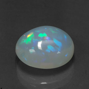 Ópalo multicolor natural de 3,89 ct, transparente, transparente / translúcido