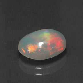Ópalo multicolor natural de 2,01 ct, transparente, transparente / translúcido