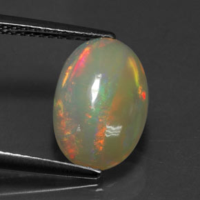 Ópalo multicolor natural de 2,04 ct, corte óvalo, translúcido