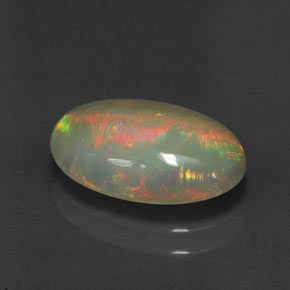 Ópalo multicolor natural de 2,04 ct, corte óvalo, translúcido