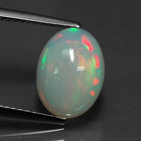 Ópalo multicolor natural de 2,06 ct, transparente, transparente / translúcido