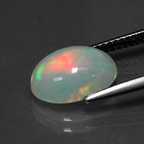 Ópalo multicolor natural de 2,06 ct, transparente, transparente / translúcido