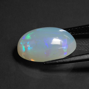 Ópalo multicolor natural de 3,63 ct, transparente, transparente / translúcido