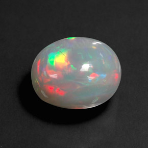 Ópalo multicolor natural de 4,41 ct, corte óvalo, translúcido