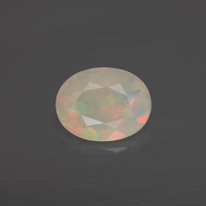 Ópalo multicolor natural de 0,63 ct, transparente, transparente / translúcido