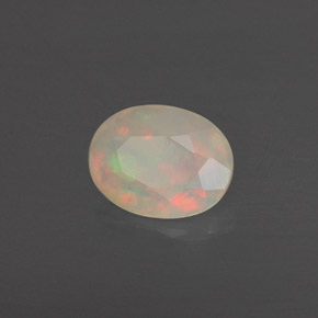 Ópalo multicolor natural de 0,63 ct, transparente, transparente / translúcido