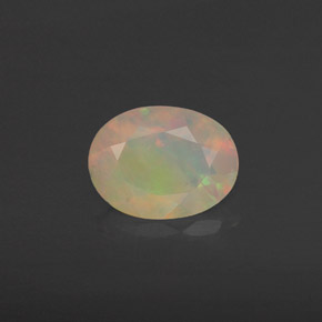 Ópalo multicolor natural de 0,63 ct, transparente, transparente / translúcido