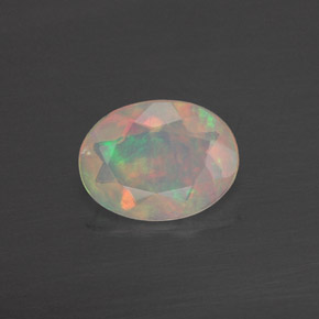 Ópalo multicolor natural de 0,70 ct, transparente, transparente / translúcido