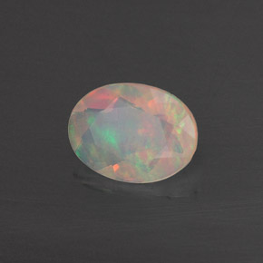 Ópalo multicolor natural de 0,70 ct, transparente, transparente / translúcido