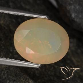 Ópalo Multicolor natural de 1.45 ct, Ovalada, Translúcido