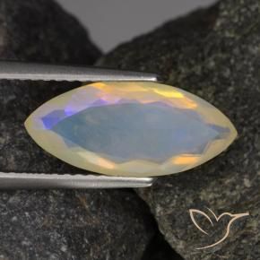 Ópalo Multicolor natural de 1.61 ct, Marquesa, Transparente