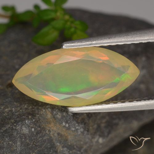 1.35ct Natural Multicolor Ópalo, Marquesa, Transparente