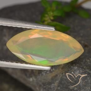 Ópalo Multicolor natural de 1.35 ct, Marquesa, Transparente