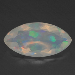 Ópalo multicolor natural de 1,39 ct, marquesa, transparente