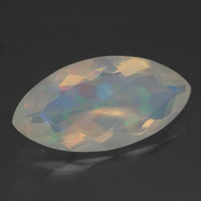 Ópalo multicolor natural de 1,39 ct, marquesa, transparente