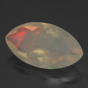 Ópalo multicolor natural de 1,81 ct, marquesa, transparente