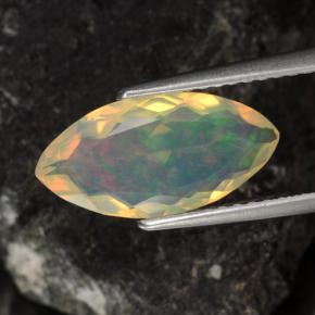 Ópalo multicolor natural de 1,34 ct, marquesa, transparente