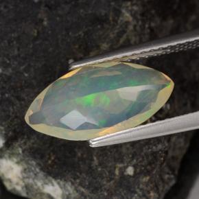 Ópalo multicolor natural de 1,34 ct, marquesa, transparente