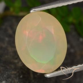 Ópalo Multicolor natural de 1.54 ct, Ovalada, Translúcido