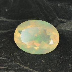 Ópalo multicolor natural de 2,17 ct, corte óvalo, transparente