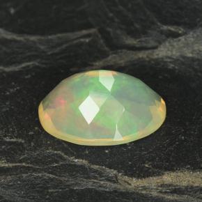 Ópalo multicolor natural de 2,17 ct, corte óvalo, transparente