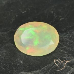 Ópalo Multicolor natural de 1.29 ct, Ovalada, Translúcido