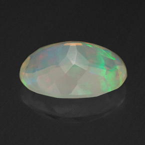 Ópalo multicolor natural de 1,67 ct, corte óvalo, transparente