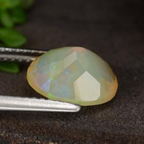 Ópalo multicolor natural de 1,69 ct, corte óvalo, translúcido