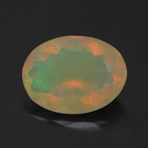 Ópalo multicolor natural de 1,49 ct, transparente, transparente / translúcido