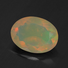 Ópalo multicolor natural de 1,49 ct, transparente, transparente / translúcido