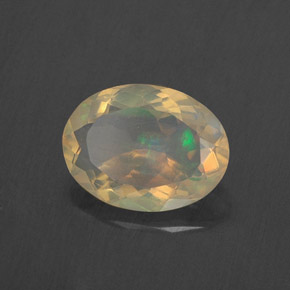 Ópalo multicolor natural de 1,34 ct, corte óvalo, transparente