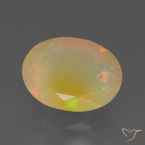 1.81ct Natural Multicolor Ópalo, Ovalada, Translúcido
