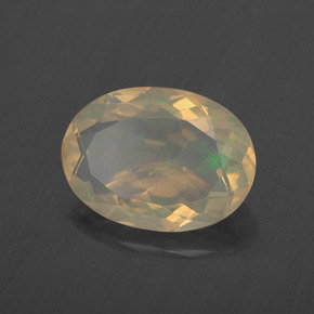 Ópalo multicolor natural de 1,72 ct, corte óvalo, transparente