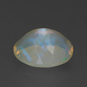 Ópalo multicolor natural de 1,68 ct, corte óvalo, transparente